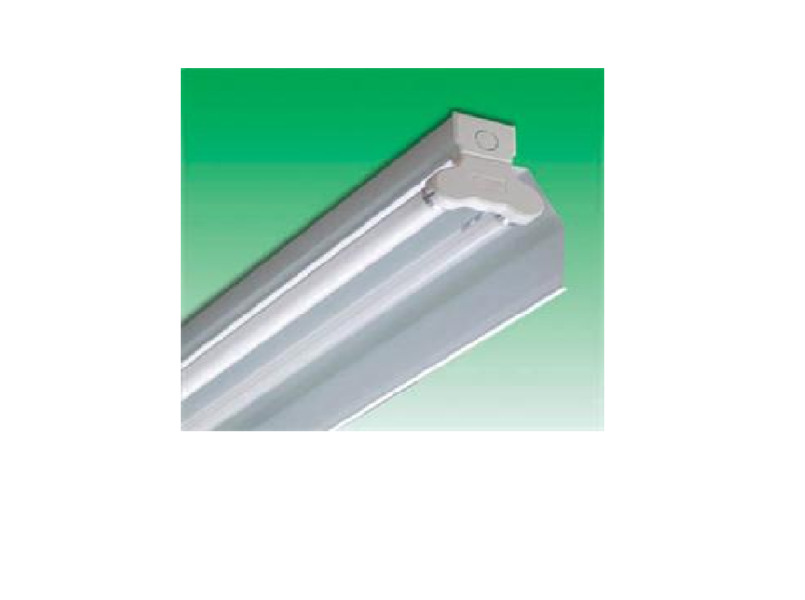 Bộ đèn huỳnh quang có phản quang 1 phía dạng vát dùng gắn tường